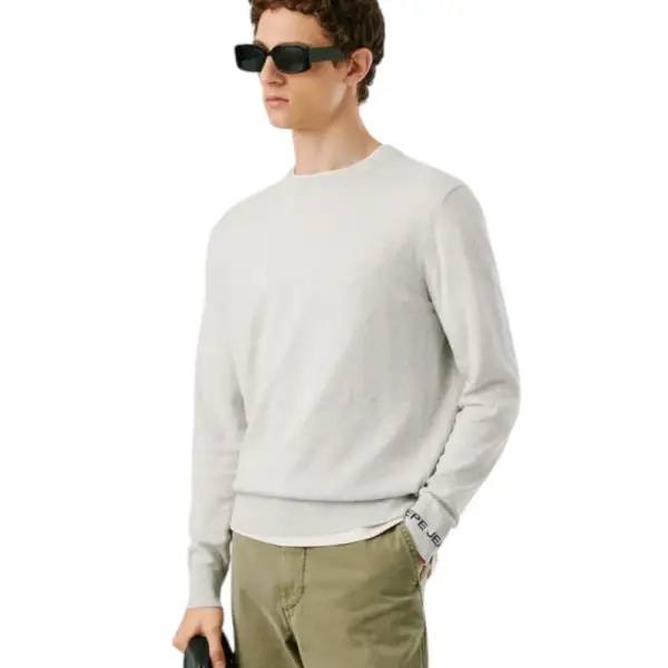 Pepe Jeans - Ανδρικό Πουλόβερ Βαμβακερό Andre Crew Neck PM7000013-913 Γκρι PM7000013-913