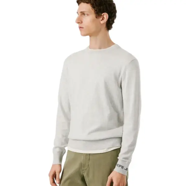 Pepe Jeans - Ανδρικό Πουλόβερ Βαμβακερό Andre Crew Neck PM7000013-913 Γκρι PM7000013-913