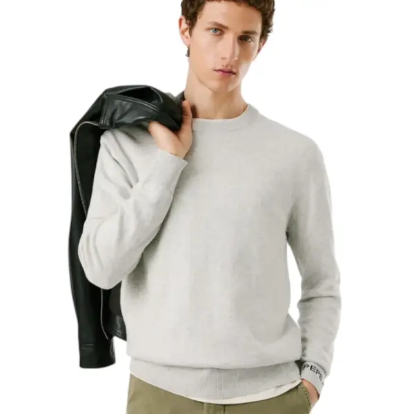Pepe Jeans - Ανδρικό Πουλόβερ Βαμβακερό Andre Crew Neck PM7000013-913 Γκρι PM7000013-913