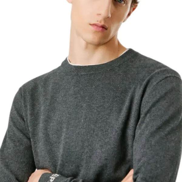 Pepe Jeans - Ανδρικό Πουλόβερ Βαμβακερό Andre Crew Neck PM7000013-963 Γκρι Σκούρο PM7000013-963