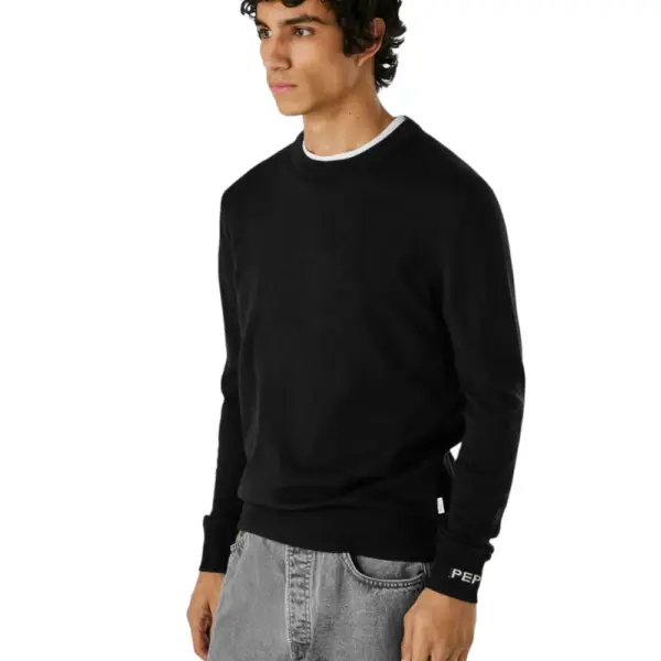 Pepe Jeans - Ανδρικό Πουλόβερ Βαμβακερό Andre Crew Neck PM7000013-999 Μαύρο PM7000013-999