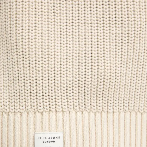 Pepe Jeans - Ανδρικό Πουλόβερ Βαμβακερό Neck Jumper PM7000022-839 Μπεζ PM7000022-839