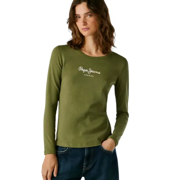 Pepe Jeans - Γυναικεία Μπλούζα Long Sleeve New Virginia Ssn PL505203-765 Πράσινο