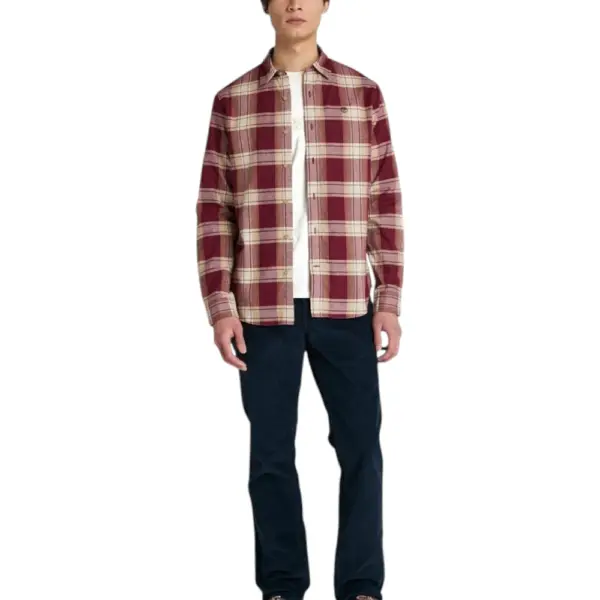 Timberland - Ανδρικό Πουκάμισο Herringbone Flannel Check Shirt TB0A42Y1-EYS Κόκκινο