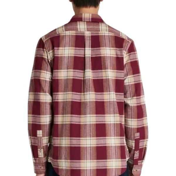 Timberland - Ανδρικό Πουκάμισο Herringbone Flannel Check Shirt TB0A42Y1-EYS Κόκκινο TB0A42Y1EYS