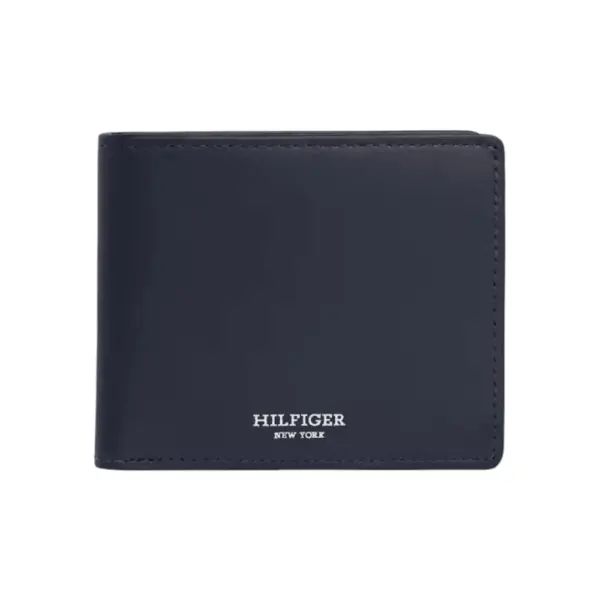 Tommy Hilfiger - Ανδρικό Πορτοφόλι Th Prep Classics Leather Credit Card Wallet AM0AM11865-DW6 Μπλε Σκούρο