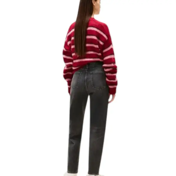 Tommy Hilfiger - Γυναικείο Jean Th Mom Tapered Fit DW0DW21812-1BZ Μαύρο DW0DW21812-1BZ