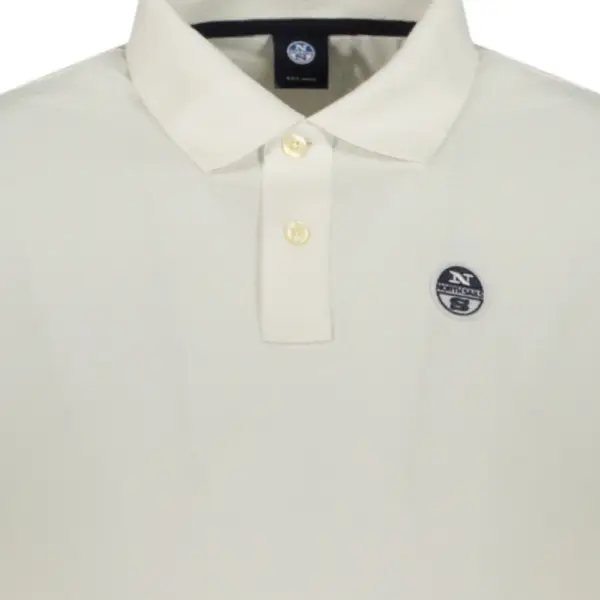 North Sails - Ανδρικό T-shirt Μακρυμάνικο Polo 995021-000-0105 Λευκό 995021-000-0105