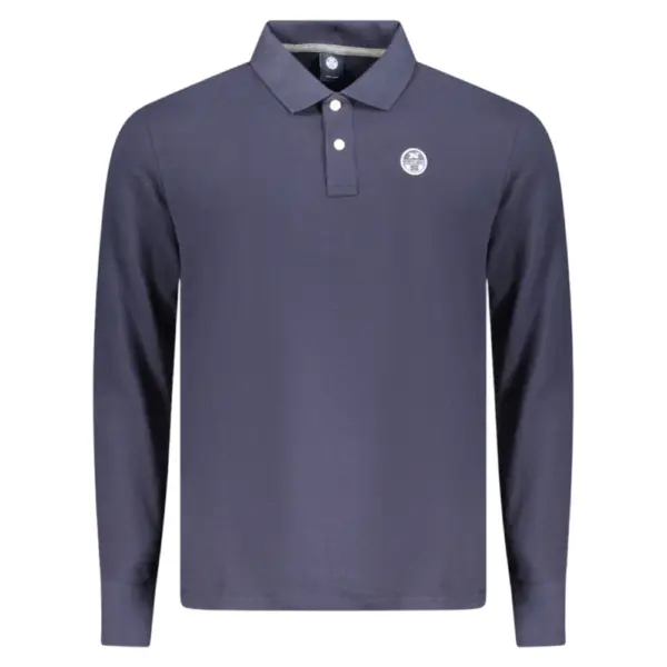 North Sails - Ανδρικό T-shirt Μακρυμάνικο Polo 995021-000-0802 Μπλε Σκούρο