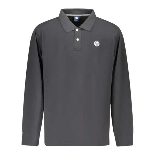 North Sails - Ανδρικό T-shirt Μακρυμάνικο Polo 995021-000-0999 Μαύρο