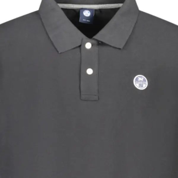 North Sails - Ανδρικό T-shirt Μακρυμάνικο Polo 995021-000-0999 Μαύρο 995021-000-0999