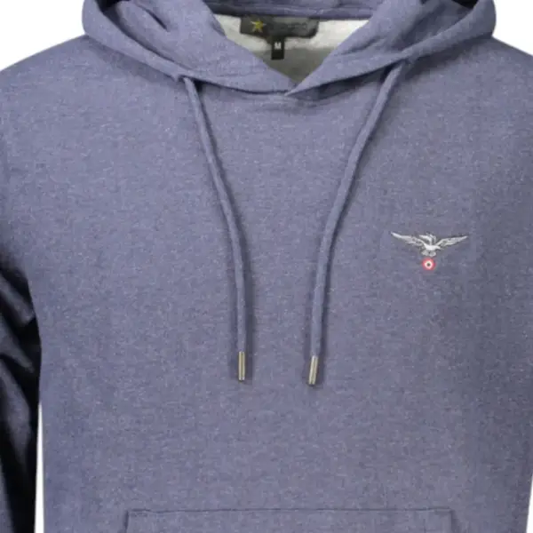 Accademia Militare - Ανδρική Μπλούζα Φούτερ Με Κουκούλα W5S6447014-044 Μπλε W5S6447014-044