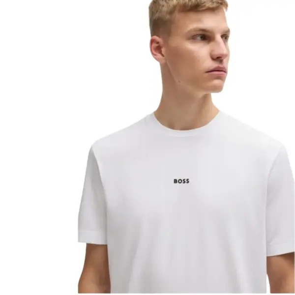 Boss - Ανδρικό T-shirt Tchup Relaxed Fit 50473278-100 Λευκό 50473278-100