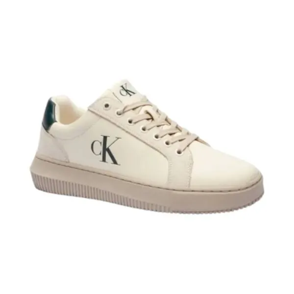 Calvin Klein - Cupsole Mono Lth Ανδρικά Chunky Sneakers YM0YM01123-0GE Εκρού