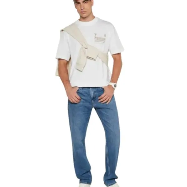 Calvin Klein - Cupsole Mono Lth Ανδρικά Chunky Sneakers YM0YM01123-0LG Λευκό YM0YM01123-0LG