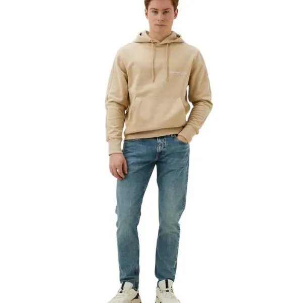 Calvin Klein - Institutional Ανδρικό Φούτερ Regular Fit J30J324620-AAT Μπεζ J30J324620-AAT