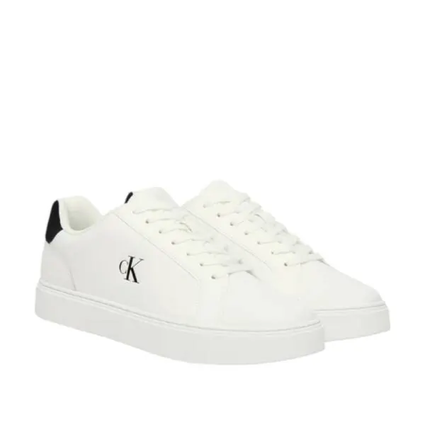 Calvin Klein - Ανδρικά Sneakers Ck Classic Cupsole Laceup Lth YM0YM01435-01W Λευκό YM0YM01435-01W