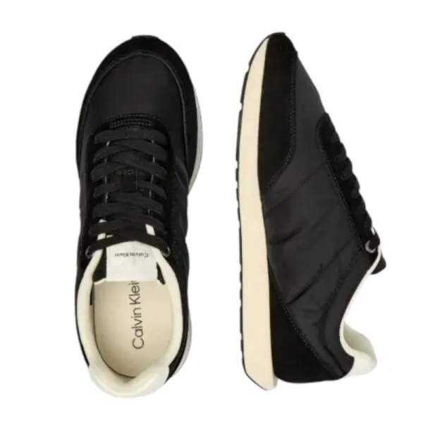 Calvin Klein - Ανδρικά Sneakers Ck Retro Runner Ess Mix Mat YM0YM01361-0GM Μαύρο YM0YM01361-0GM