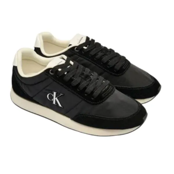 Calvin Klein - Ανδρικά Sneakers Ck Retro Runner Ess Mix Mat YM0YM01361-0GM Μαύρο YM0YM01361-0GM
