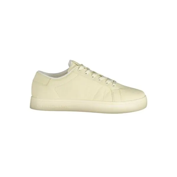 Calvin Klein - Ανδρικά Sneakers Δερμάτινα YM0YM01163-YBJ Εκρού