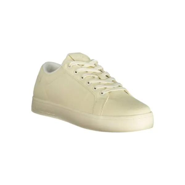 Calvin Klein - Ανδρικά Sneakers Δερμάτινα YM0YM01163-YBJ Εκρού YM0YM01163-YBJ