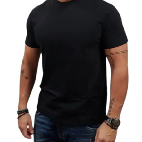 Calvin Klein - Ανδρικό T-shirt Classic Monogram Tee Regular Fit LV04RD254G-UB1 Μαύρο LV04RD254G-UB1