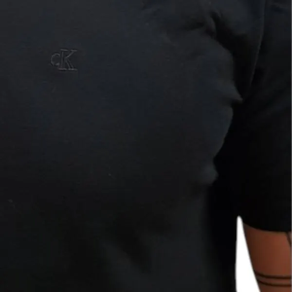 Calvin Klein - Ανδρικό T-shirt Classic Monogram Tee Regular Fit LV04RD254G-UB1 Μαύρο LV04RD254G-UB1