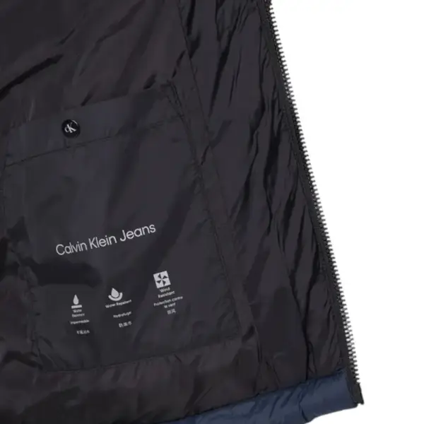 Calvin Klein - Ανδρικό Αδιάβροχο Χειμωνιάτικο Μπουφάν Sorona Bock Puf Regular Fit LV04RD527G-UB1 Μαύρο LV04RD527G-UB1