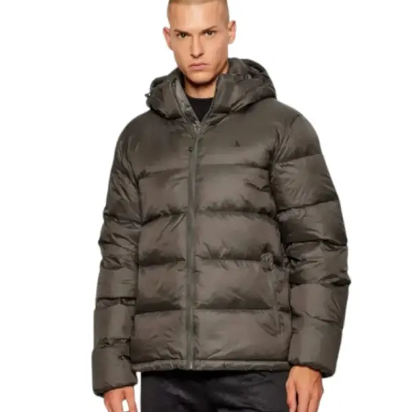 Calvin Klein - Ανδρικό Αδιάβροχο Χειμωνιάτικο Μπουφάν Super Lightweight Nylon Zip Off Hoo LV04RC518G-PAR Χακί