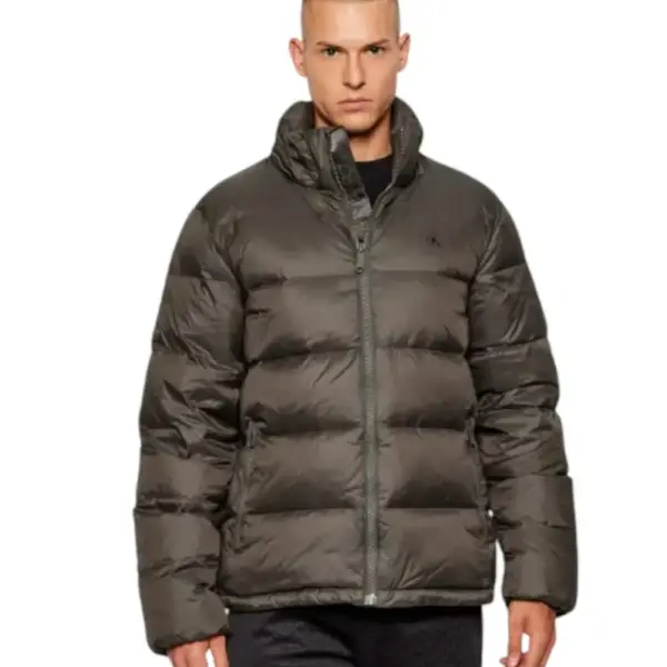 Calvin Klein - Ανδρικό Αδιάβροχο Χειμωνιάτικο Μπουφάν Super Lightweight Nylon Zip Off Hoo LV04RC518G-PAR Χακί LV04RC518G-PAR