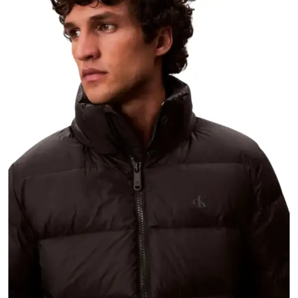 Calvin Klein - Ανδρικό Αδιάβροχο Χειμωνιάτικο Μπουφάν Super Lightweight Nylon Zip Off Hoo LV04RC518G-UB1 Ανθρακί LV04RC518G-UB1