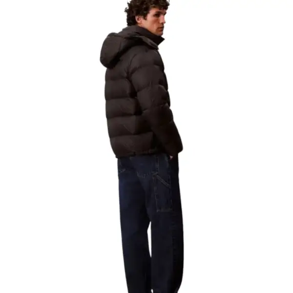 Calvin Klein - Ανδρικό Αδιάβροχο Χειμωνιάτικο Μπουφάν Super Lightweight Nylon Zip Off Hoo LV04RC518G-UB1 Ανθρακί LV04RC518G-UB1