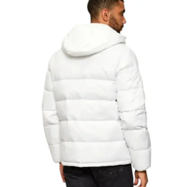 Calvin Klein - Ανδρικό Αδιάβροχο Χειμωνιάτικο Μπουφάν Super Lightweight Nylon Zip Off Hoo LV04RC518G-YAF Λευκό LV04RC518G-YAF