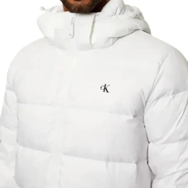 Calvin Klein - Ανδρικό Αδιάβροχο Χειμωνιάτικο Μπουφάν Super Lightweight Nylon Zip Off Hoo LV04RC518G-YAF Λευκό LV04RC518G-YAF