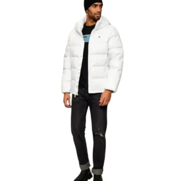 Calvin Klein - Ανδρικό Αδιάβροχο Χειμωνιάτικο Μπουφάν Super Lightweight Nylon Zip Off Hoo LV04RC518G-YAF Λευκό LV04RC518G-YAF