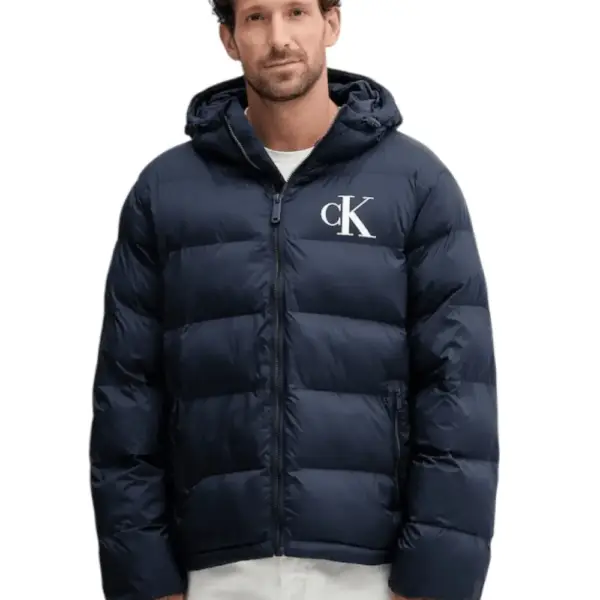 Calvin Klein - Ανδρικό Χειμωνιάτικο Μπουφάν Regular Fit LV04RD528G-CEF Μπλε Σκούρο