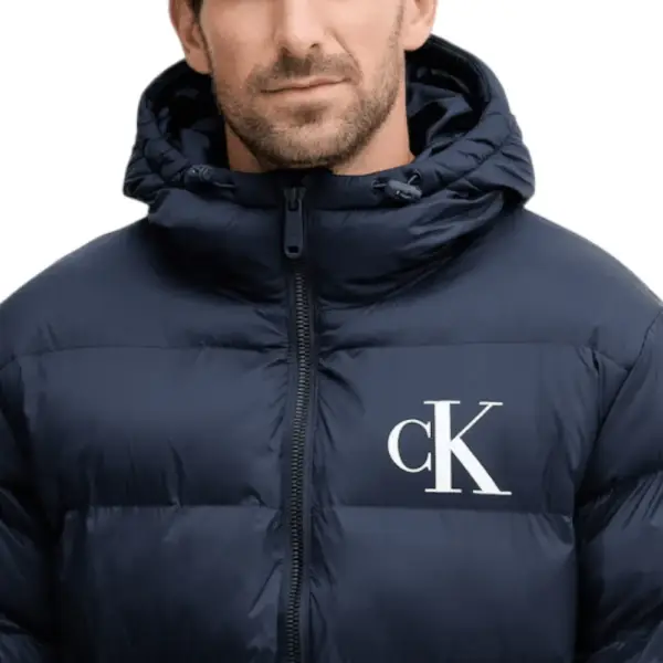 Calvin Klein - Ανδρικό Χειμωνιάτικο Μπουφάν Regular Fit LV04RD528G-CEF Μπλε Σκούρο LV04RD528G-CEF