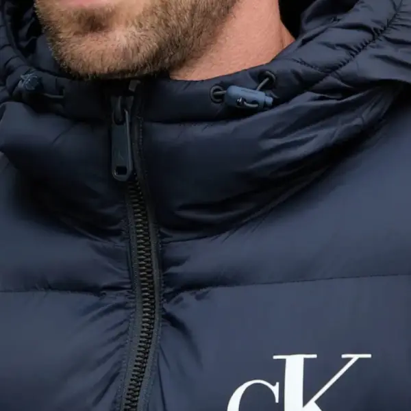 Calvin Klein - Ανδρικό Χειμωνιάτικο Μπουφάν Regular Fit LV04RD528G-CEF Μπλε Σκούρο LV04RD528G-CEF
