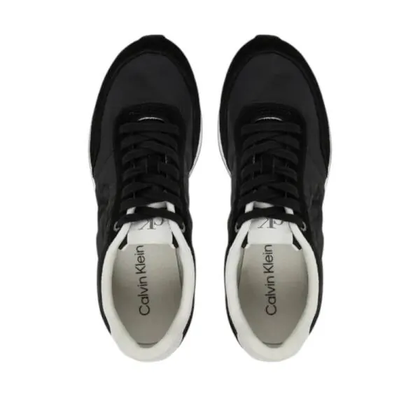 Calvin Klein - Γυναικεία Sneakers Retro Runner Lace Up Nylon Mgn YW0YW01990-0GM Μαύρο YW0YW01990-0GM