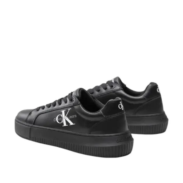 Calvin Klein - Γυναικεία Δερμάτινα Sneakers Chunky Cupsole Mono Wn YW0YW00823-0GT Μαύρο YW0YW00823-0GT