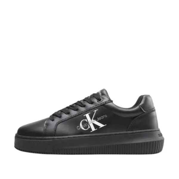 Calvin Klein - Γυναικεία Δερμάτινα Sneakers Chunky Cupsole Mono Wn YW0YW00823-0GT Μαύρο YW0YW00823-0GT