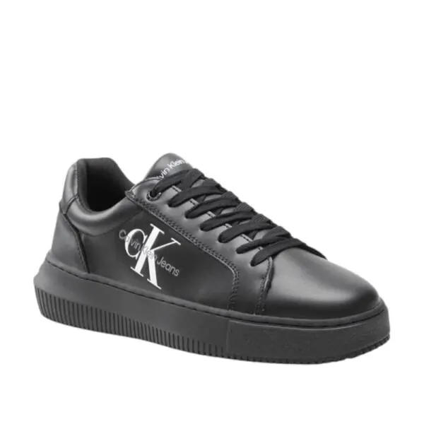 Calvin Klein - Γυναικεία Δερμάτινα Sneakers Chunky Cupsole Mono Wn YW0YW00823-0GT Μαύρο YW0YW00823-0GT