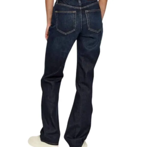 Calvin Klein - Γυναικείο Παντελόνι Jean Ck Oxbow Straight fit High Rised LV047B911G-VS2 Μπλε Σκούρο LV047B911G-VS2