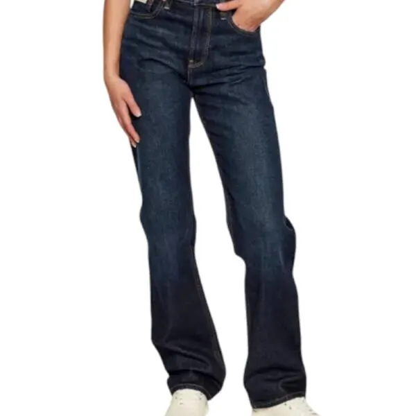 Calvin Klein - Γυναικείο Παντελόνι Jean Ck Oxbow Straight fit High Rised LV047B911G-VS2 Μπλε Σκούρο