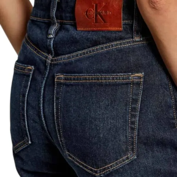 Calvin Klein - Γυναικείο Παντελόνι Jean Ck Oxbow Straight fit High Rised LV047B911G-VS2 Μπλε Σκούρο LV047B911G-VS2