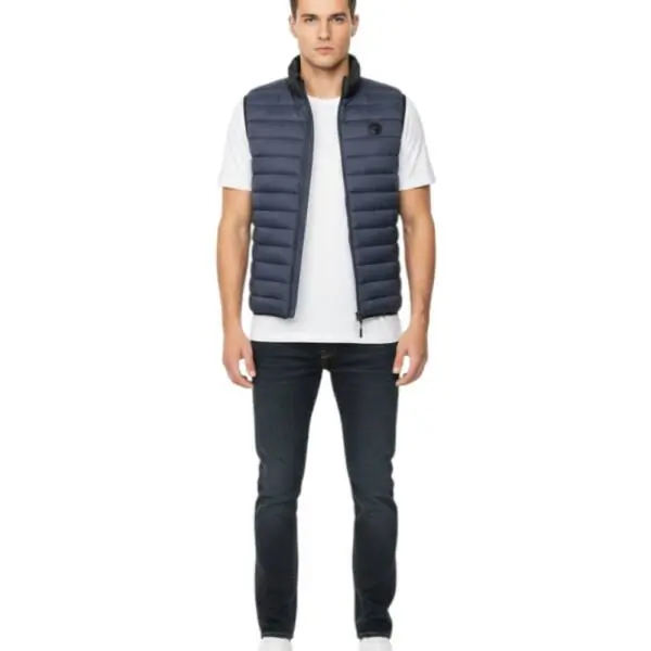 Cavalli Class - Ανδρικό Αμάνικο Χειμερινό Μπουφάν TXT40USB049-04926 Μπλε Σκούρο