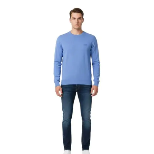 Cavalli Class - Ανδρικό Πουλόβερ Crewneck TXM60AMAC01-04986 Γαλάζιο