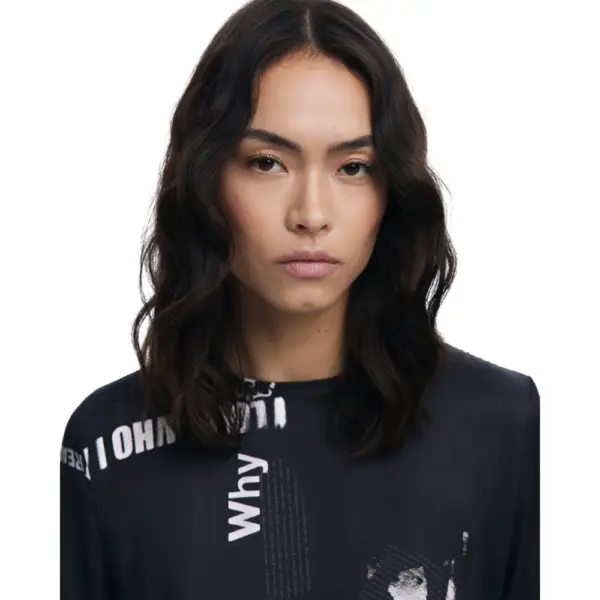 Desigual - Γυναικείο Φόρεμα Newscorto Regular Fit 25WWVW29-2000 Μαύρο 25WWVW29-2000