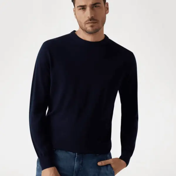 Guess - Ανδρικό Πουλόβερ Regular Fit M5RR36Z3LZ0-G7V2 Μπλε Σκούρο