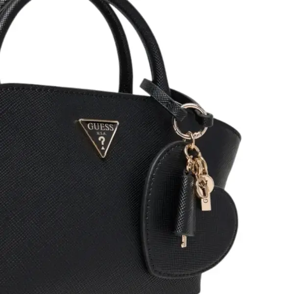 Guess - Γυναικεία Τσάντα Χειρός Bolena Saffiano HWZG9207760-BLA Μαύρο HWZG9207760-BLA